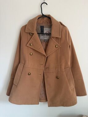Women's Camel Wool-Blend Peacoat